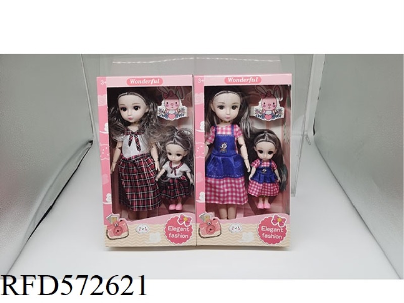 12 INCH 3D EYEBALLS, REAL BODY FASHION LOLI PARENT-CHILD DOLL