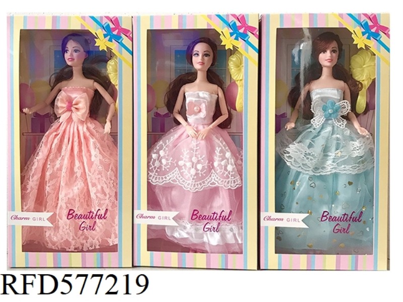 11.5-INCH 9-JOINT REAL WEDDING DRESS WITH A COMB.