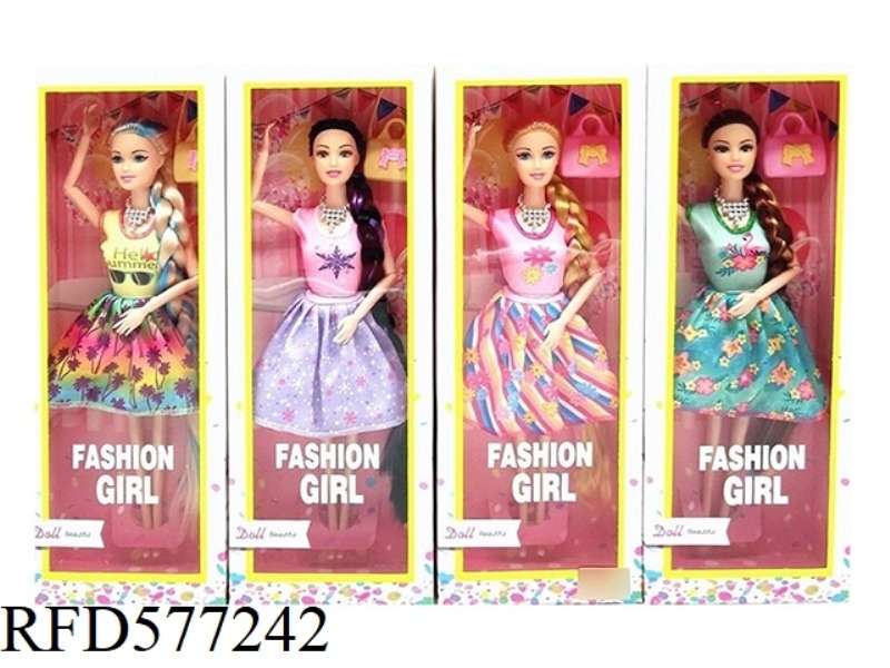 11.5 INCH 9-JOINT LEISURE SUIT FASHION BARBIE WITH HANDBAG