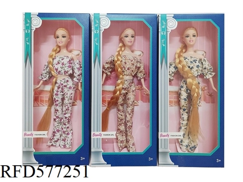 11.5 INCH FASHION BARBIE WITH REAL HANDS AND BIG BRAIDS