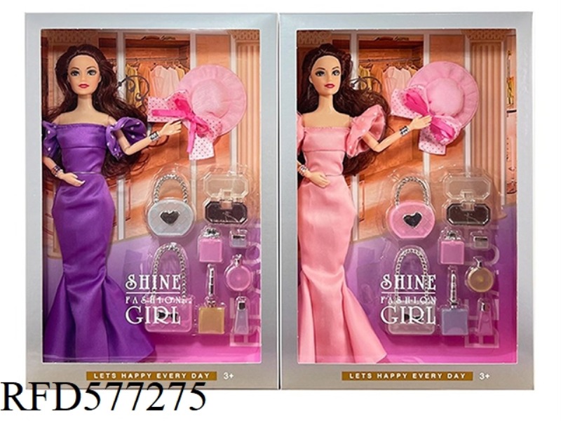 11.5-INCH 9-JOINT DRESS SLIM SKIRT FASHION BARBIE PLASTIC ACCESSORIES WITH HAT