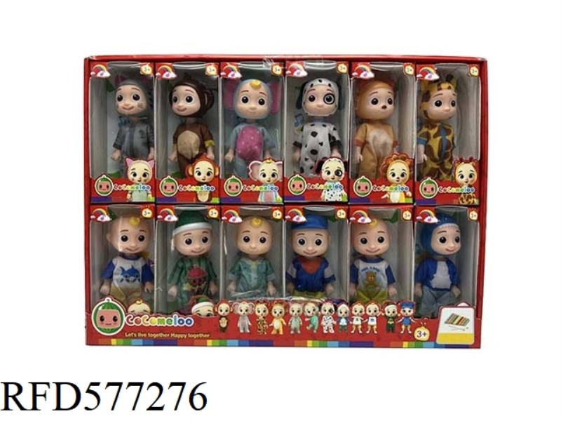 6 INCH REAL COCOMELON DOLLS 12 12PC MIXED