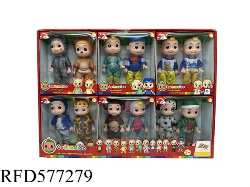 6-INCH REAL COCOMELON DOLL DOUBLE 12 6PC MIXED TO PACK