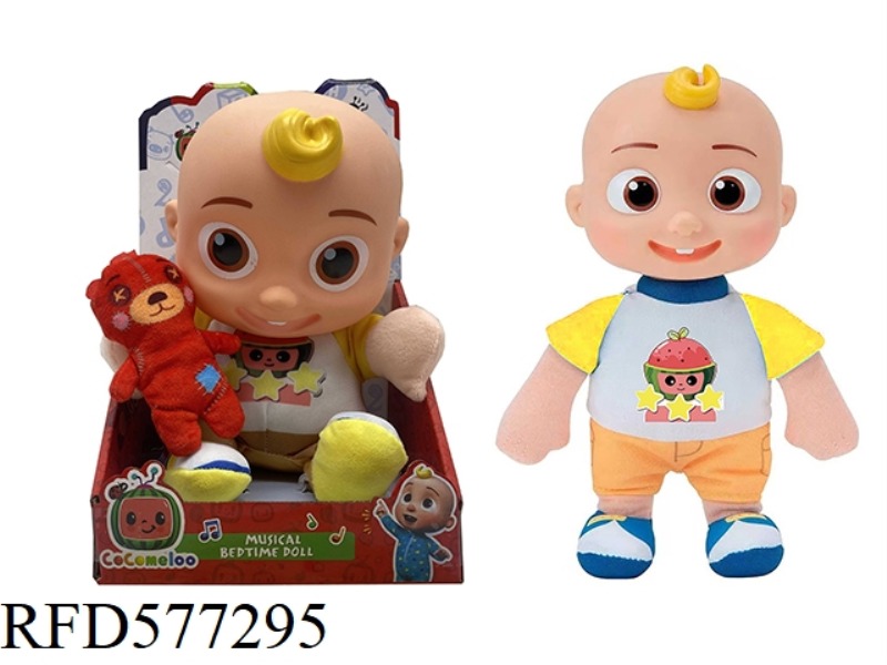 14 INCH VINYL COTTON COCOMELON SUPER BABY WITH THEME MUSIC 4 DIFFERENT THEME MUSIC [120 SECONDS]