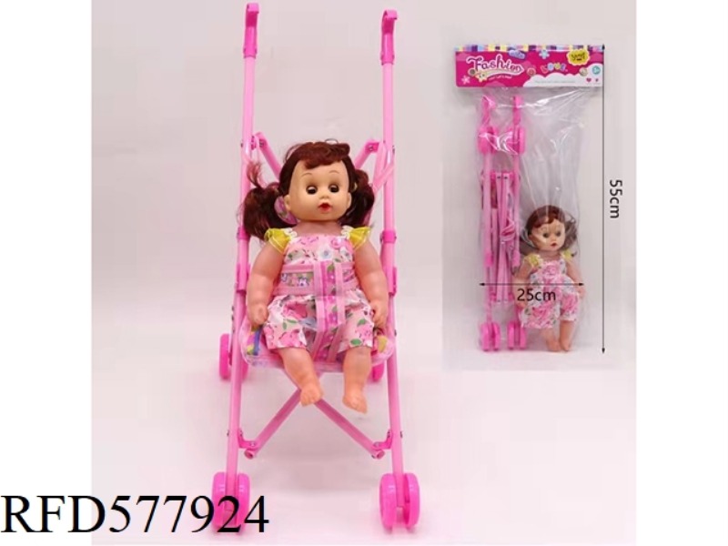 12-INCH DOLL WITH TROLLEY