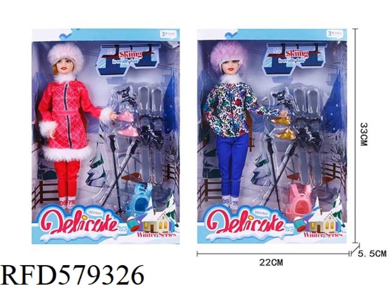 ELEVEN INCH BARBIE SKIING