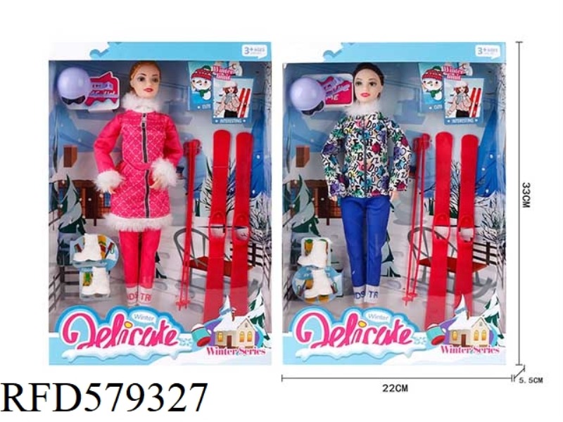 ELEVEN INCH BARBIE SKIING