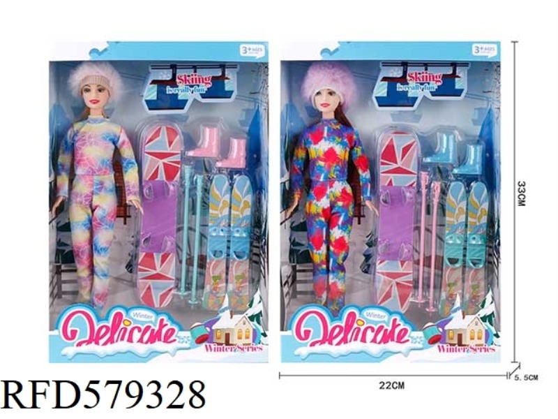 ELEVEN INCH BARBIE SKIING