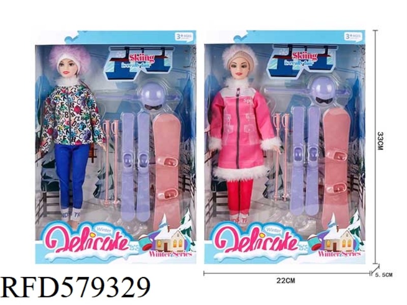 ELEVEN INCH BARBIE SKIING