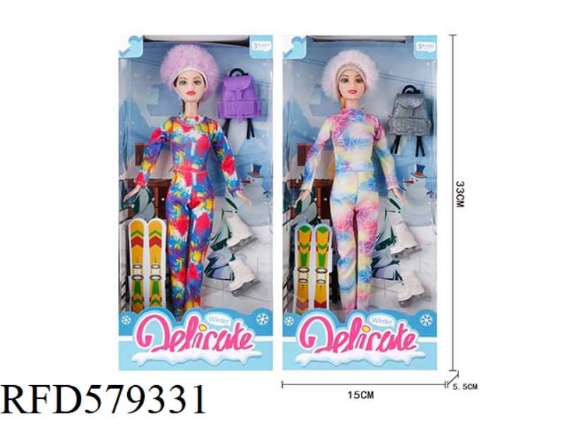 ELEVEN INCH BARBIE SKIING