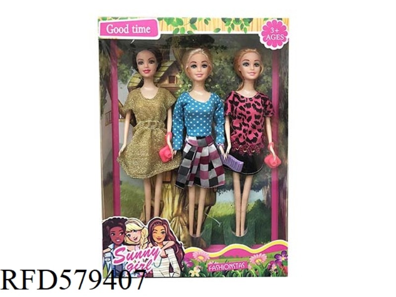 NEW 11.5-INCH FASHION DRESS BARBIE 3-PERSON SUIT
