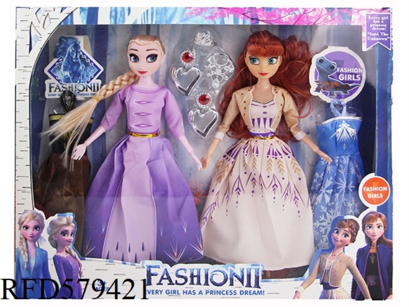 NEW 11.5-INCH SOLID 9-JOINT FROZEN THREE-GENERATION SISTER DRESS-UP MODELS.