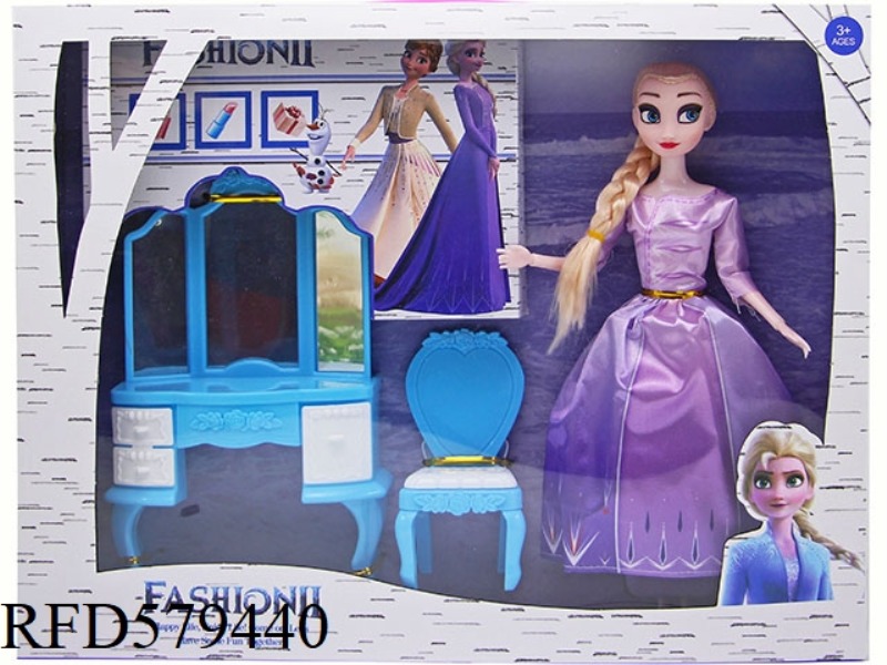 NEW 11.5-INCH REAL 9-JOINT FROZEN AISHA WITH DRESSING TABLE