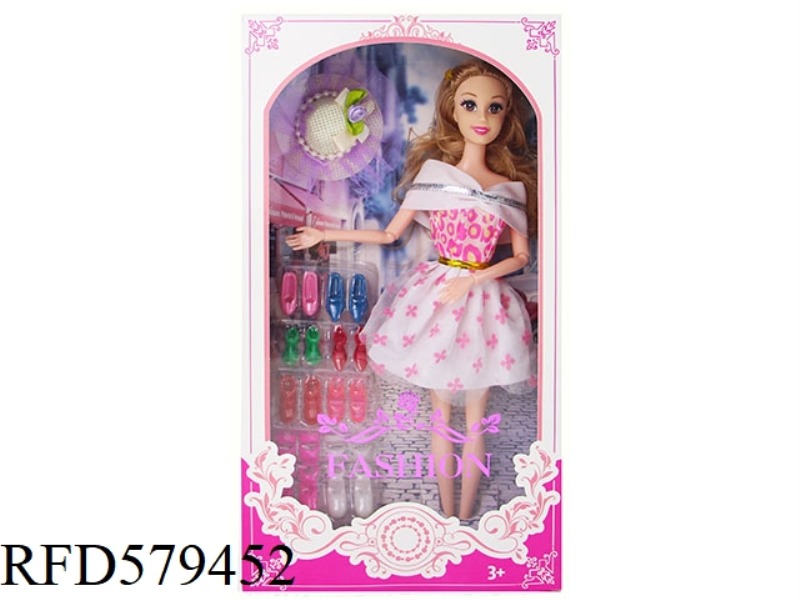 NEW 11.5-INCH 11-JOINT BARBIE WITH SHOES ACCESSORIES