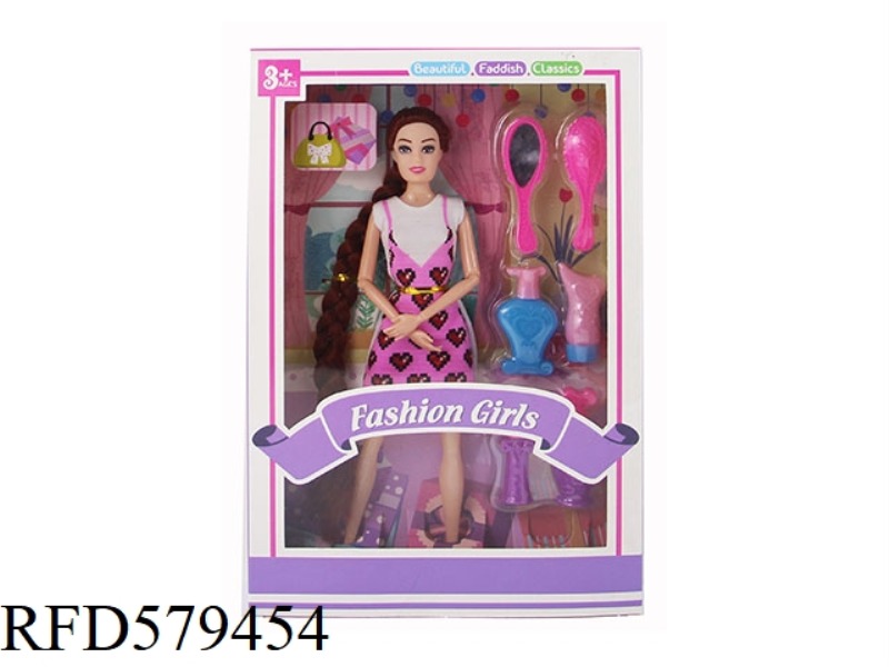 NEW 11.5-INCH 9-JOINT SOLID BIG FEET AND LONG HAIR BARBIE