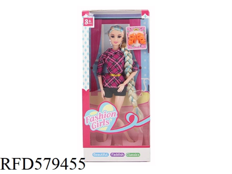 NEW 11.5 INCH 11 JOINTS SOLID 11.5 INCH LONG HAIR BARBIE