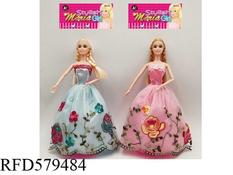 NEW HIGH-END 11.5-INCH REAL LONG HAIR PRINCESS DRESS BARBIE 2 RANDOM MIXED.