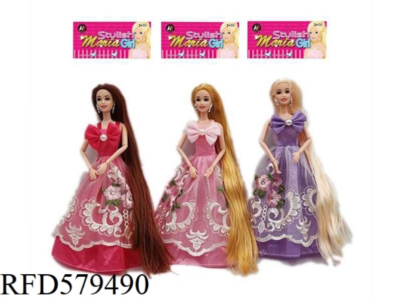 NEW UPSCALE 11.5-INCH REAL LONG HAIR PRINCESS DRESS BARBIE