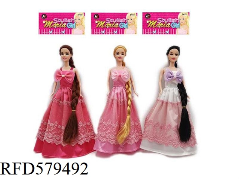 NEW UPSCALE 11.5-INCH REAL LONG HAIR PRINCESS DRESS BARBIE