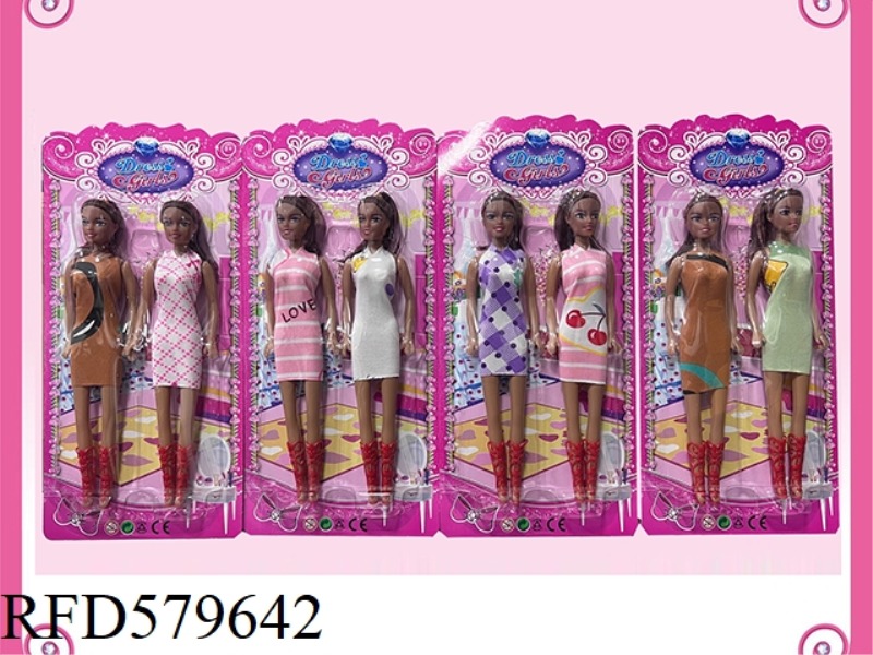 11-INCH NAKED BARBIE WITH BLACK SKIN (2 PACK)