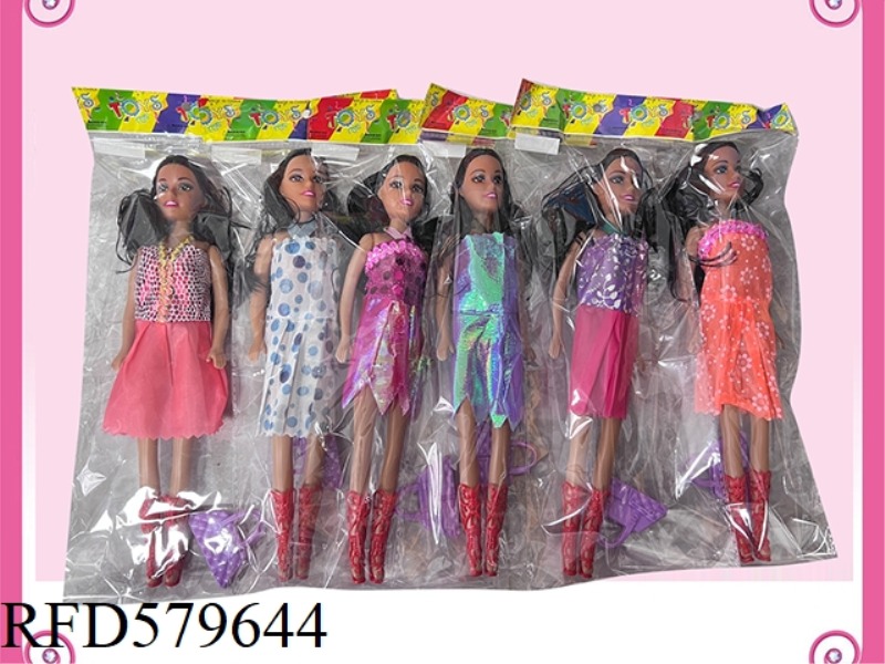 11-INCH BARBIE DOLL WITH EMPTY BODY AND BLACK SKIN WITH BAG