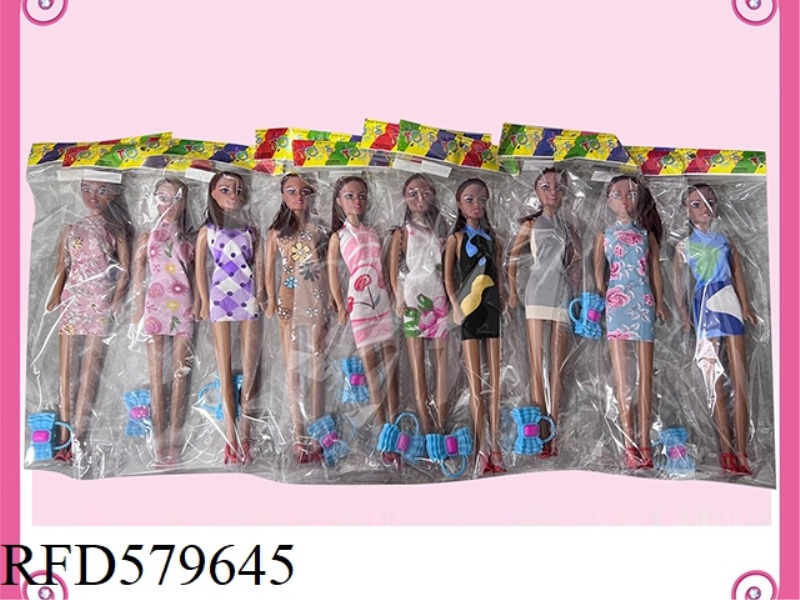 11-INCH BARBIE DOLL WITH EMPTY BODY AND BLACK SKIN WITH BAG