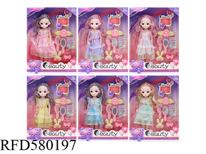 12 INCH 30CM 5 JOINTS EMPTY 3D REAL EYE LOLITA DOLL+ACCESSORIES