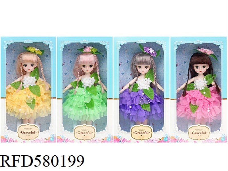 12 INCH 30 CM 21 JOINTS REAL 3D TRUE DAZZLE FAIRY LORI DOLL+HEADDRESS
