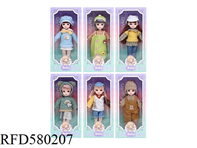 12 INCH 30CM 21 JOINTS 3D REAL EYE BOUTIQUE LOLITA DOLL+HAT