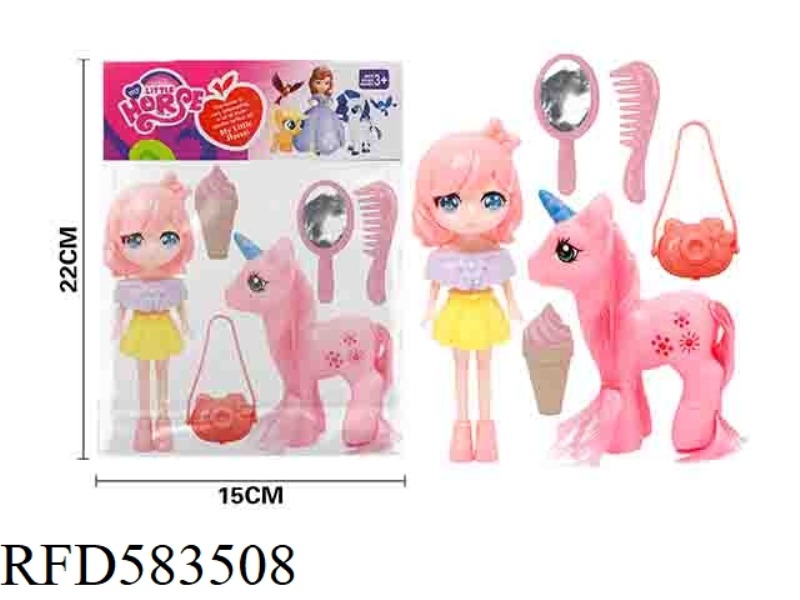 LONG-LEGGED PRINCESS+UNICORN/ACCESSORIES