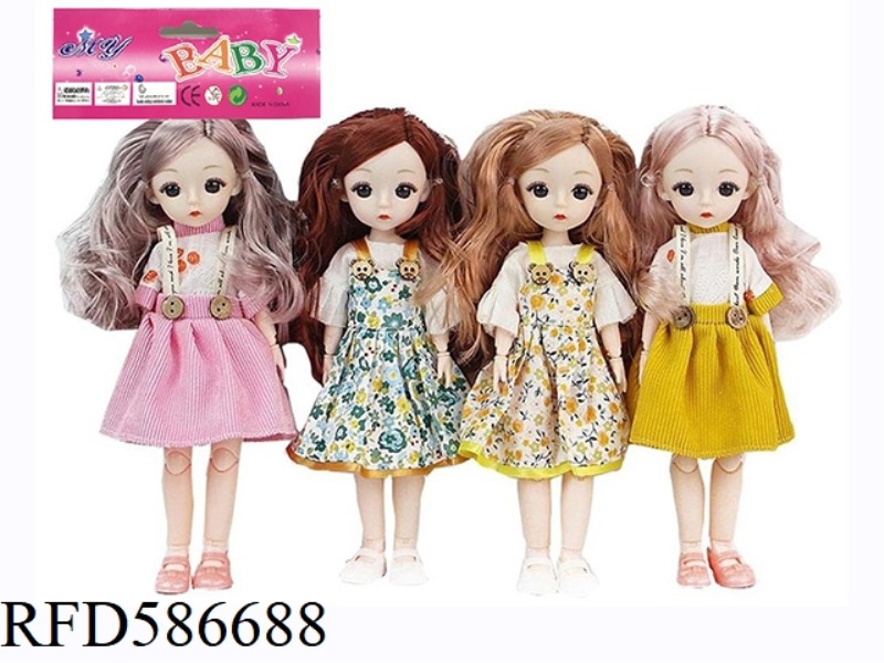 9.5-INCH REAL BODY WITH 15 JOINTS, 3D REAL EYES, LITTLE LOLITA, FAT BARBIE (FOUR-COLOR MIXED TO PACK