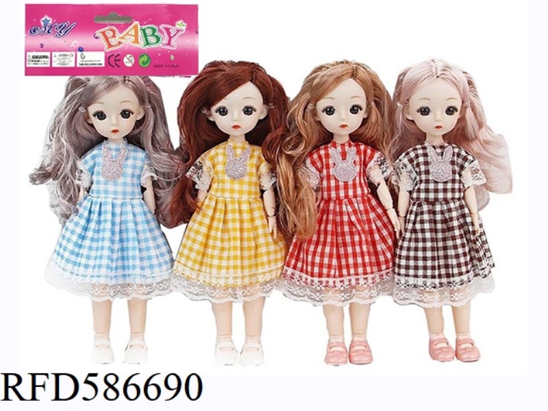 9.5-INCH REAL BODY WITH 15 JOINTS, 3D REAL EYES, LITTLE LOLITA, FAT BARBIE (FOUR-COLOR MIXED TO PACK