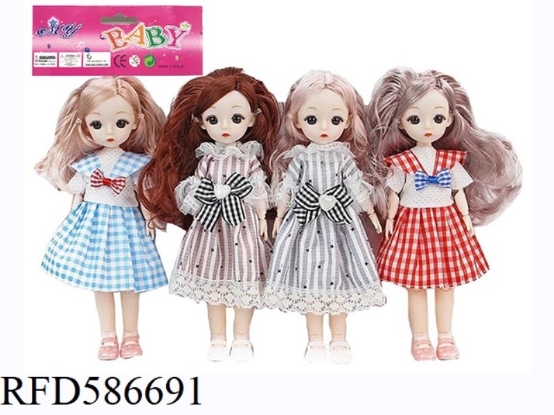 9.5-INCH REAL BODY WITH 15 JOINTS, 3D REAL EYES, LITTLE LOLITA, FAT BARBIE (FOUR-COLOR MIXED TO PACK