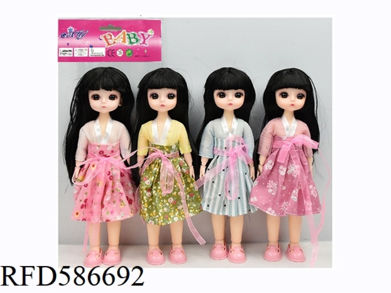9.5-INCH REAL BODY WITH 15 JOINTS, 3D REAL EYES, LITTLE LOLITA, FAT BARBIE (FOUR-COLOR MIXED TO PACK