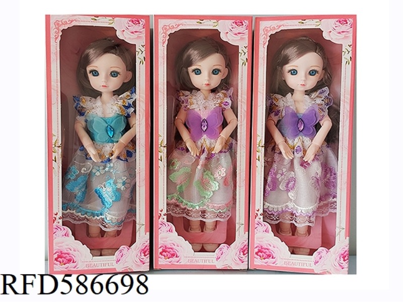 9.5-INCH REAL BODY WITH 15 JOINTS, 3D REAL EYES, LITTLE LOLITA, FAT BARBIE (TRI-COLOR MIXED TO PACK)