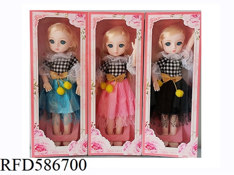 9.5-INCH REAL BODY WITH 15 JOINTS, 3D REAL EYES, LITTLE LOLITA, FAT BARBIE (TRI-COLOR MIXED TO PACK)