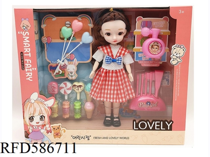 9.5-INCH REAL BODY WITH 15 JOINTS 3D REAL EYES LITTLE LOLI FAT BOY BARBIE WITH PERFUME+BALLOONS+SNAC