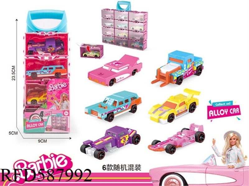 BARBIE ALLOY CAR FOUR PACK