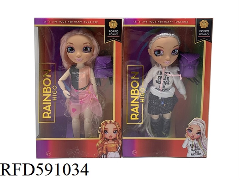 LOL 1 TO 1 10 INCH 12 JOINTS REAL GLASS EYES RAINBOW HIGH SURPRISE RAINBOW HIGH SCHOOL BABY WITH RAI