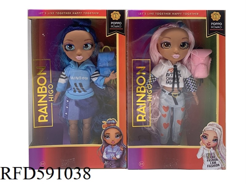 LOL 1 TO 1 10 INCH 12 JOINTS REAL GLASS EYES RAINBOW HIGH SURPRISE RAINBOW HIGH SCHOOL BABY WITH RAI