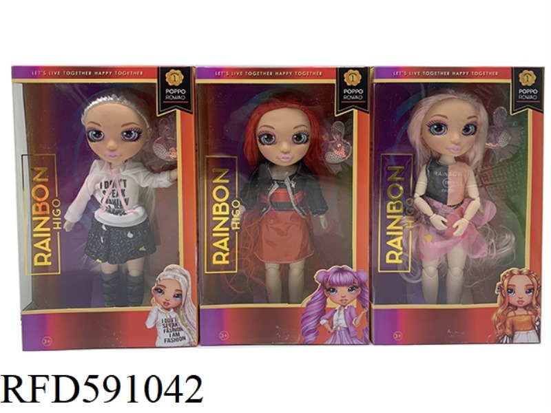 LOL 1 TO 1 10 INCH 12 JOINTS REAL GLASS EYES RAINBOW HIGH SURPRISE RAINBOW HIGH SCHOOL BABY WITH COL