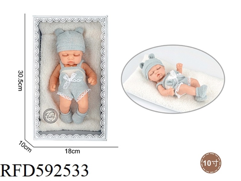 10 INCH NEWBORN DOLL WITH PILLOW