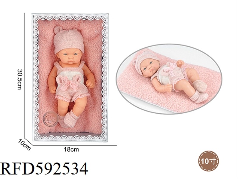 10 INCH NEWBORN DOLL WITH PILLOW