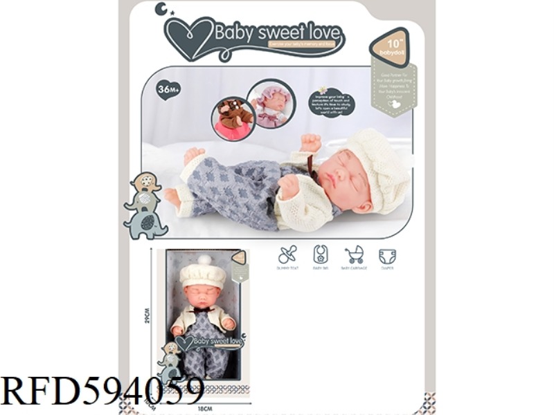 10-INCH NEWBORN DOLL (ALL VINYL DOLL)