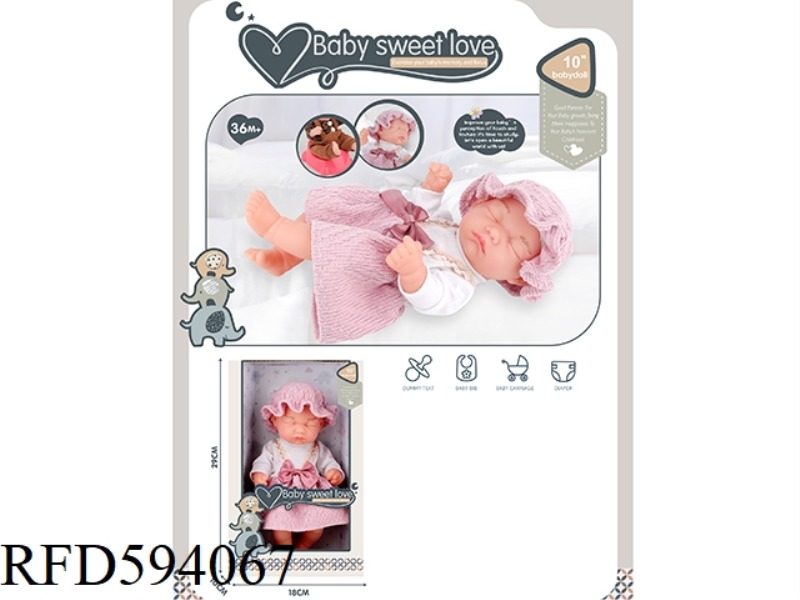 10-INCH NEWBORN DOLL (ALL VINYL DOLL)