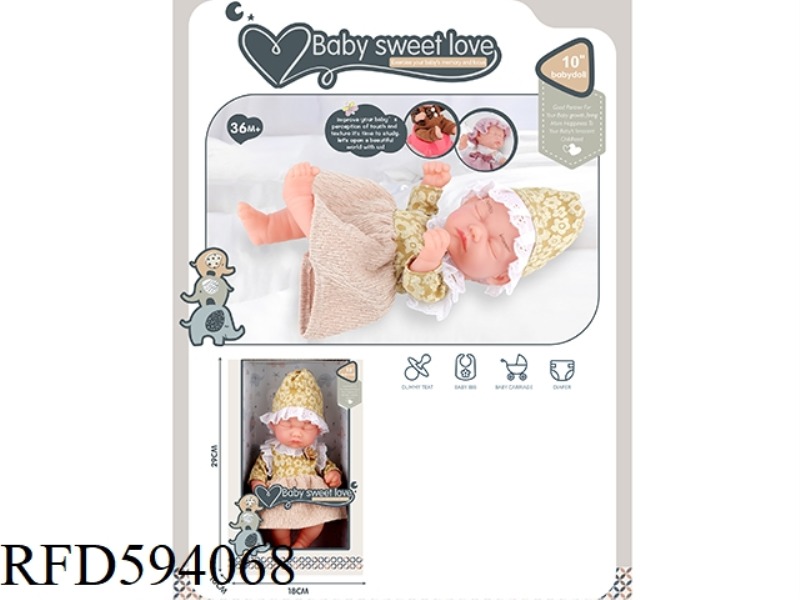 10-INCH NEWBORN DOLL (ALL VINYL DOLL)