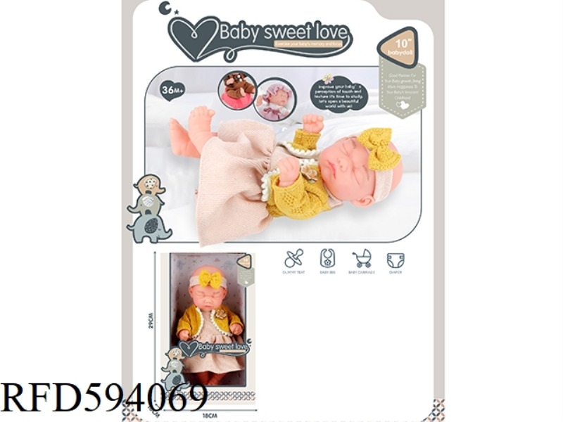 10-INCH NEWBORN DOLL (ALL VINYL DOLL)