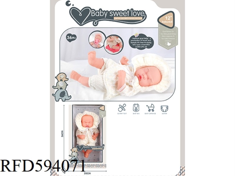 12-INCH NEWBORN DOLL (ALL VINYL DOLL)