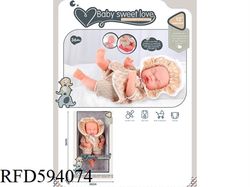 12-INCH NEWBORN DOLL (ALL VINYL DOLL)