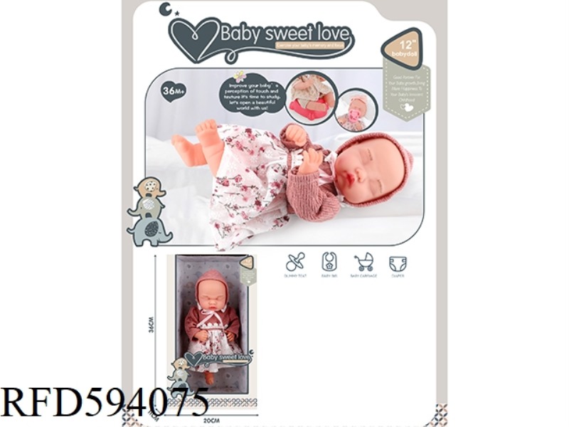 12-INCH NEWBORN DOLL (ALL VINYL DOLL)